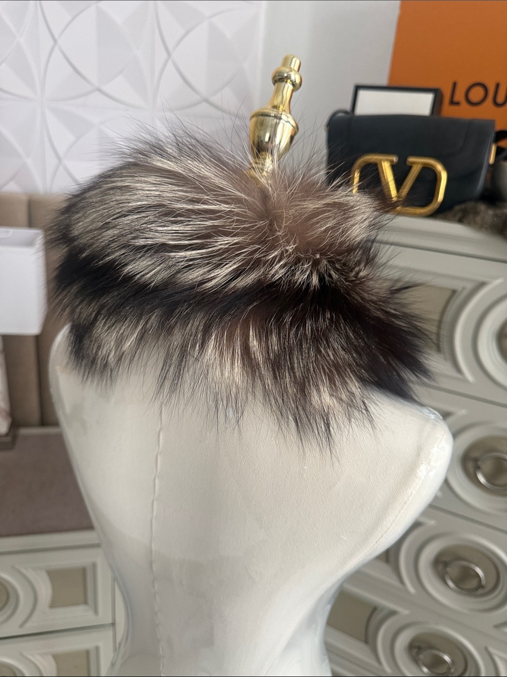 Real Fox silver fox fur scarf like new - Picture 3 of 10
